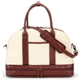 thumbnail image 2 of Weekender Bag, Women Canvas Tote, Portable Duffle Bag with Shoe Compartment Handbag, 2 of 9