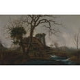 thumbnail image 2 of George Smith 24x17 Gold Ornate Framed and Double Matted Museum Art Print Titled - Winter Landscape (ca. 1750), 2 of 4