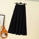 thumbnail image 5 of 2024 diseñador de marca mujer Otoño Invierno grueso elegante plisado liso Falda de cintura alta moda de lujo con elástico femenino, 5 of 5