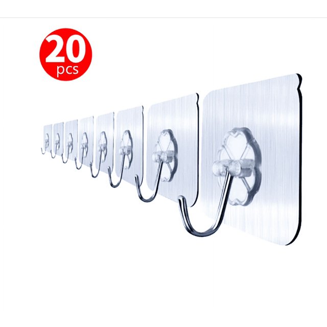 Ganchos adhesivos Ganchos adhesivos potentes Ganchos adhesivos Ganchos para ropa detrás de la puerta Ganchos de cocina gratis Baño 20 días Plata 1481 Sailing Electrónica
