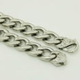 thumbnail image 3 of QQTDFG 15mmCurb Cuban Link Chain Heavy 316L Stainless Steel Silver Mens Necklace 7"-40"-24inch, 3 of 5