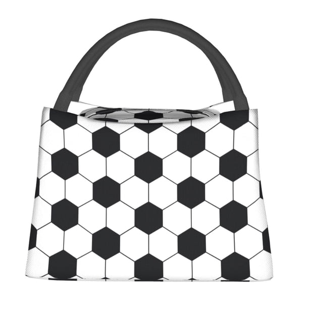 Fotbe Soccer Ball Bolsa Térmica Portátil con Estampado, Bolsa de Entrega de Alimentos Aislada, Bolsa Reutilizable de Gran Capacidad para Comidas y Supermercado