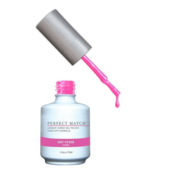 LECHAT Perfect Match Pair of Soak off Gel   Matching Nail Polish - PMS44 Hot Fever