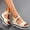 Beige, variant on AXXD White Wedge Sandals for Women 7 Summer Sandals Open Toe Sandals Casual Low Slip On Sandals Comfortable Outdoor Shoes