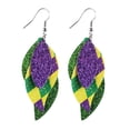 thumbnail image 1 of LYMAYTER Dangle Earrings 1 Pair Hook Earrings - Colorful Glitter, Faux Leather, 1 of 7