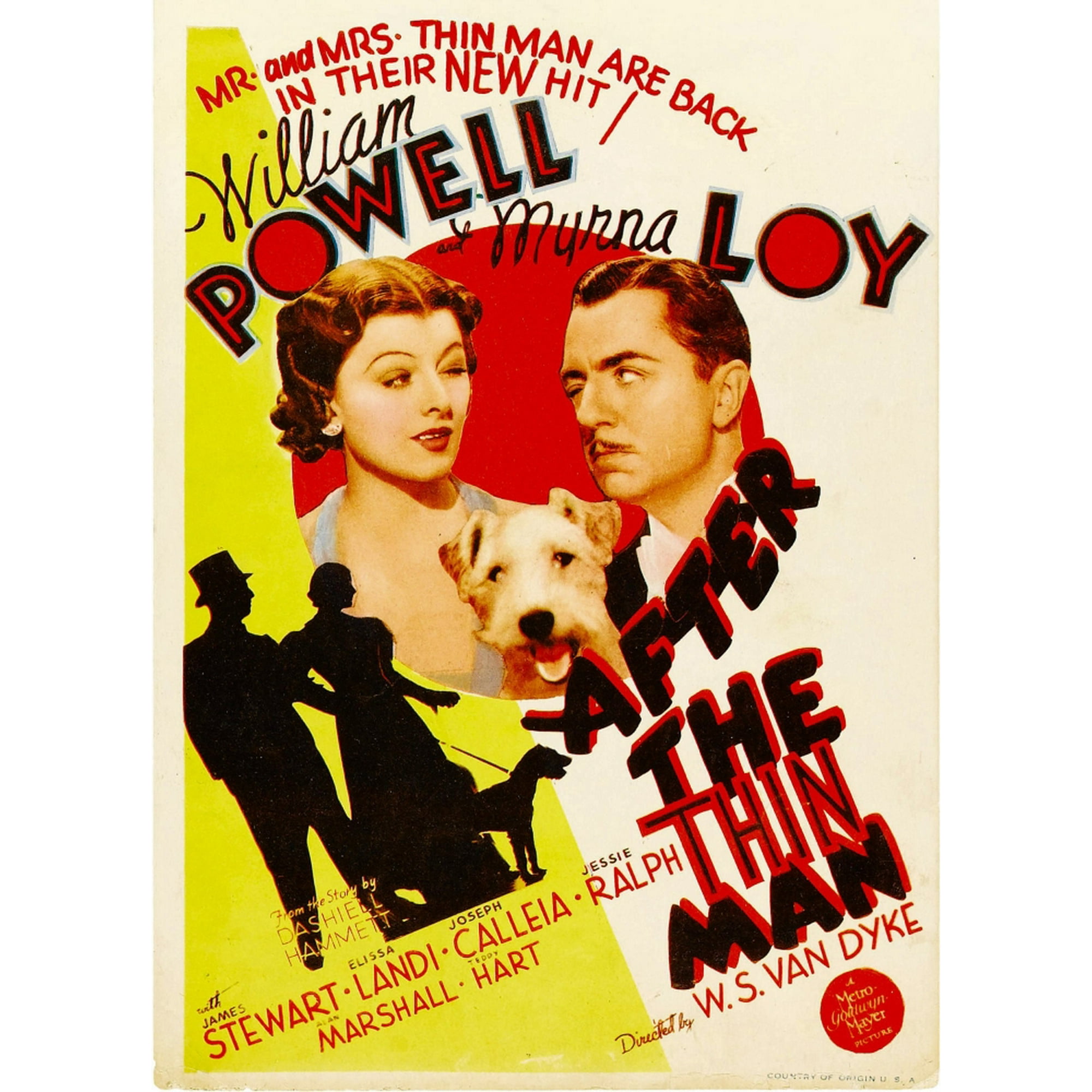 After The Thin Man From Left: Myrna Loy Asta William Powell On Midget  Window Card 1936 Movie Poster Masterprint (24 x 36) | Walmart Canada