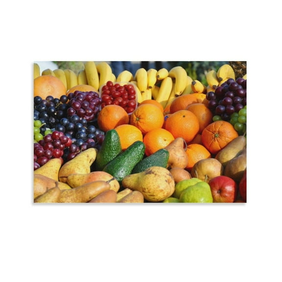 Fresh Fruits And Vegetables Poster Decorative Painting Canvas Wall Art Living Room Posters Bedroom Painting,Unframe-style,28×41inch (70×105cm)