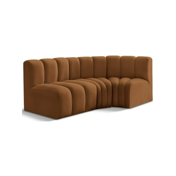 Meridian Furniture Arc Saddle Velvet Modular Sectional