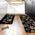 thumbnail image 6 of Welcome Dog Paw Print Kitchen Rugs Set of 2, Wipe Your Paws Bone Kitchen Mats Decor Pet Lover Gifts, Black Floor Door Mat Home Decorations - 17x29 and 17x47 Inch, 6 of 8