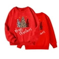thumbnail image 3 of Boys Girls Christmas Sweatshirt Long Sleeve Crewneck Casual Merry Christmas Graphic Sweatshirts Kids Pullover Tops 3-10 Years, 3 of 6
