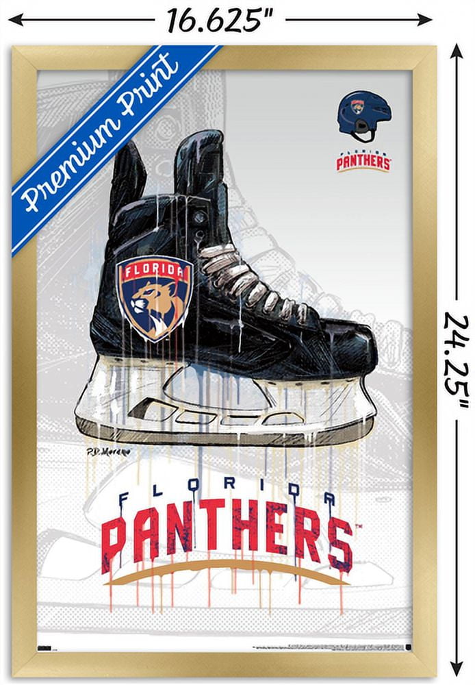 NHL Florida Panthers - Drip Skate 21 Wall Poster, 14.725" x 22.375", Framed