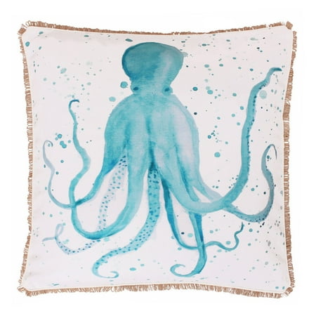 UPC 807882241206 product image for Octopus Coastal Splatter Printed Faux Linen Pillow | upcitemdb.com