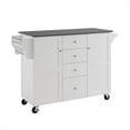 thumbnail image 1 of Linon Chariot de Cuisine en Bois Blanc, 1 of 25