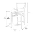 thumbnail image 7 of Riverbay Furniture Wood 24" Pad Back Folding Counter Stool in Chocolate, 7 of 7