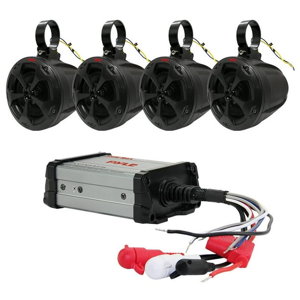 Waterproof Off-Road Speakers with Amplifier - 4Inch 1500W 4