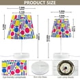 thumbnail image 4 of Yayeee Mini Table Lamp 11.8" Dimmable with Fabric Shade 3 Color Temperatures, Red Retro Shapes, 4 of 7
