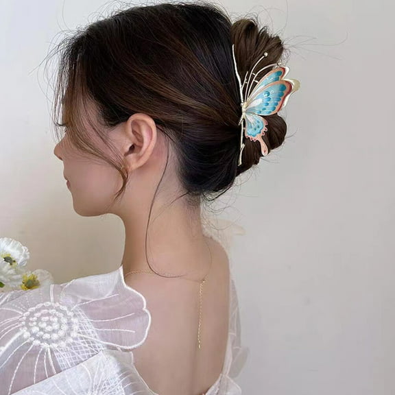 Luxshiny Women's Multi-Color Butterfly Jaw Hair Clip for Thanksgiving, 1 Piece Hair Accessory