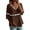 Brown, variant on Womens Tops Trendy Fashion Elegant Hollow Out Design Texture Comfort Ladies Clothing,Brown,L,Brown,L