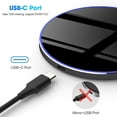 thumbnail image 6 of Wireless Charger , Qi-Certified 15W Max Fast Wireless Charging Pad, Compatible with iPhone 12/12 Mini/12 Pro/SE 2020/11 Pro,Samsung Galaxy S21/S20/Note 10(No AC Adapter) - Black, 6 of 9