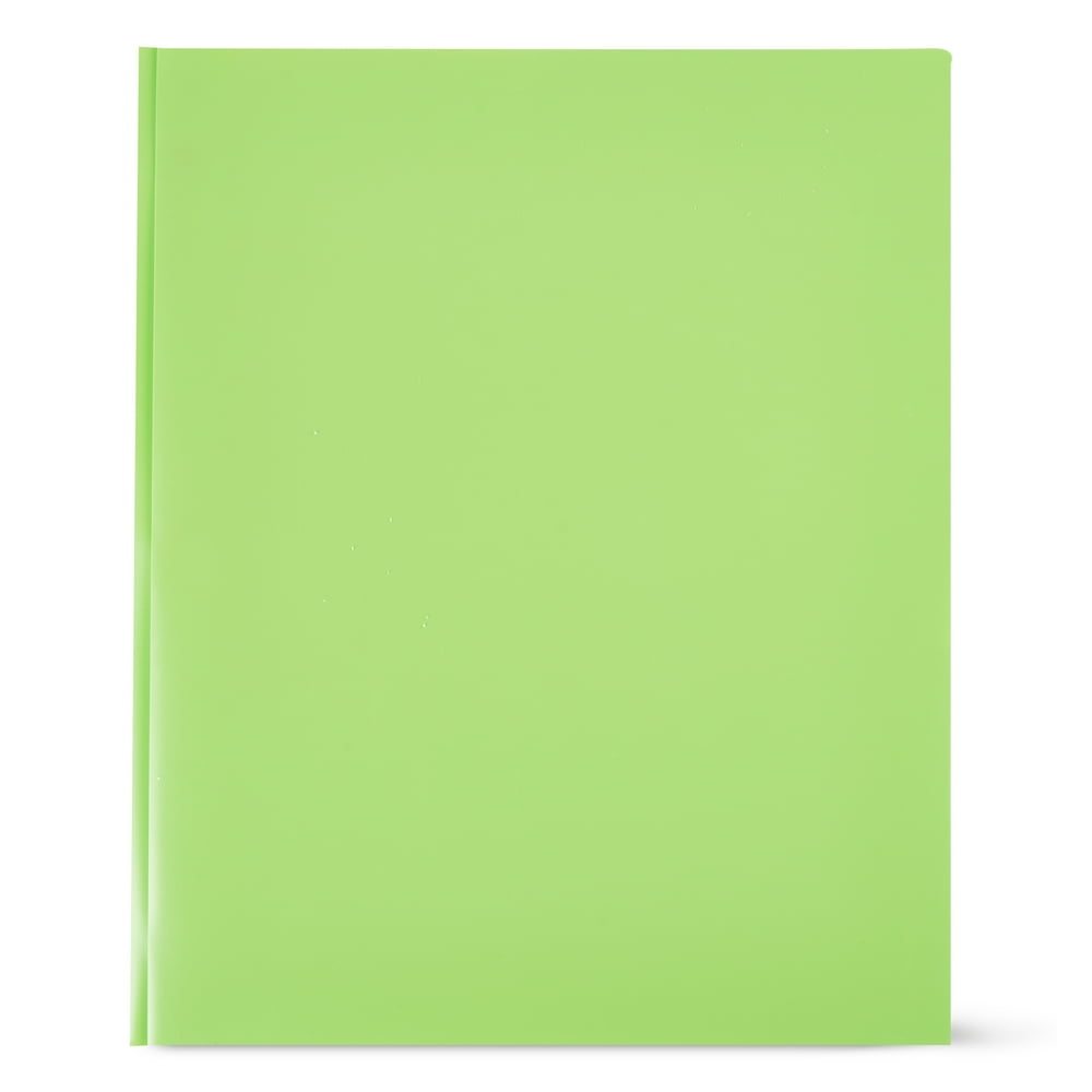 green poly pocket folder