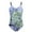 Yellow, variant on DAETIROS Girls One Piece Swimsuit, Beach Cut Out Fashion Print Summer Girls Swimwear Purple Size 8-14