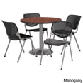 thumbnail image 5 of KFI Studios Mode Round 3' Dining Table Set, Natural, 4 Black KOOL Chairs, 5 of 5