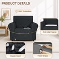 thumbnail image 4 of JIATER 1-Piece Sofa Cover Stretch Couch Cover Washable Sofa Slipcover Furniture Protector for 3 Cushion Sofa,Dark Gray, 4 of 7