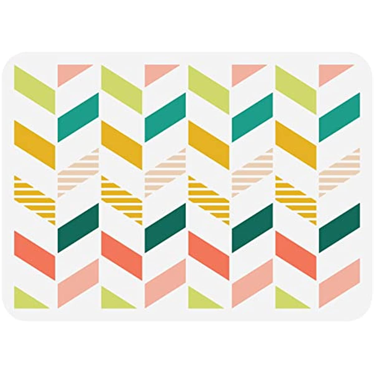 1pc Herringbone Geometric Wall Stencil Striped Herrringbone Stencils Template Plastic Chevron