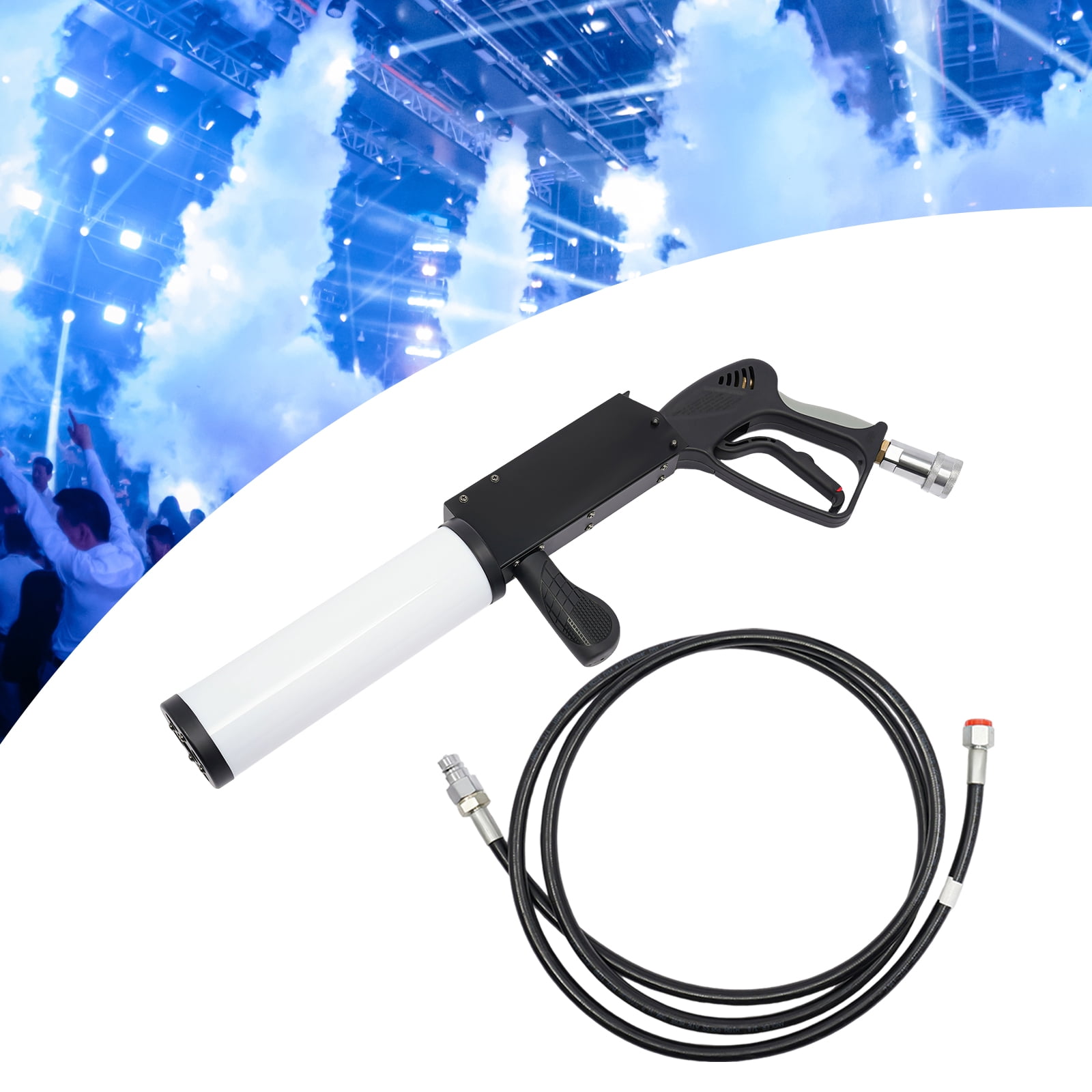 Dwellnix Party LED Cannon CO2 Gun Night Club Barroomm DJ Jet Effect Fogger Smoke Gun
