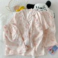 thumbnail image 4 of Ensemble de Pyjama en Coton pour Femmes Trois Pièces Mignon Teckel Manches Courtes Pantalon Long Vêtements de Maison, 4 of 6