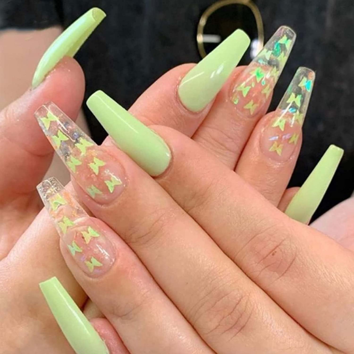 KISS Gel Fantasy Sculpted Press-On Nails, Neon Yellow, Extra Long, Coffin  Shape, 31 Ct. – KISS USA