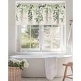 thumbnail image 4 of Valance Curtains for Windows Ombre Green Eucalyptus Leaf Kitchen Curtians Window Treatment Vintage Branch Plant Topper Curtain Rod Pocket Valances for Kitchen Bathroom Living Room 42x12in, 4 of 9