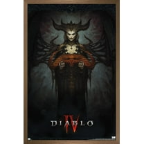 Diablo 4 - Lilith Key Art Wall Poster, 14.725" x 22.375" Framed