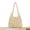 Beige, variant on Yoyauz Women's Grass Woven Beach Bag - Women's Beach Handmade Woven Handbag, Summer Mesh Hollow Shoulder Bag, Suitable for Holidays