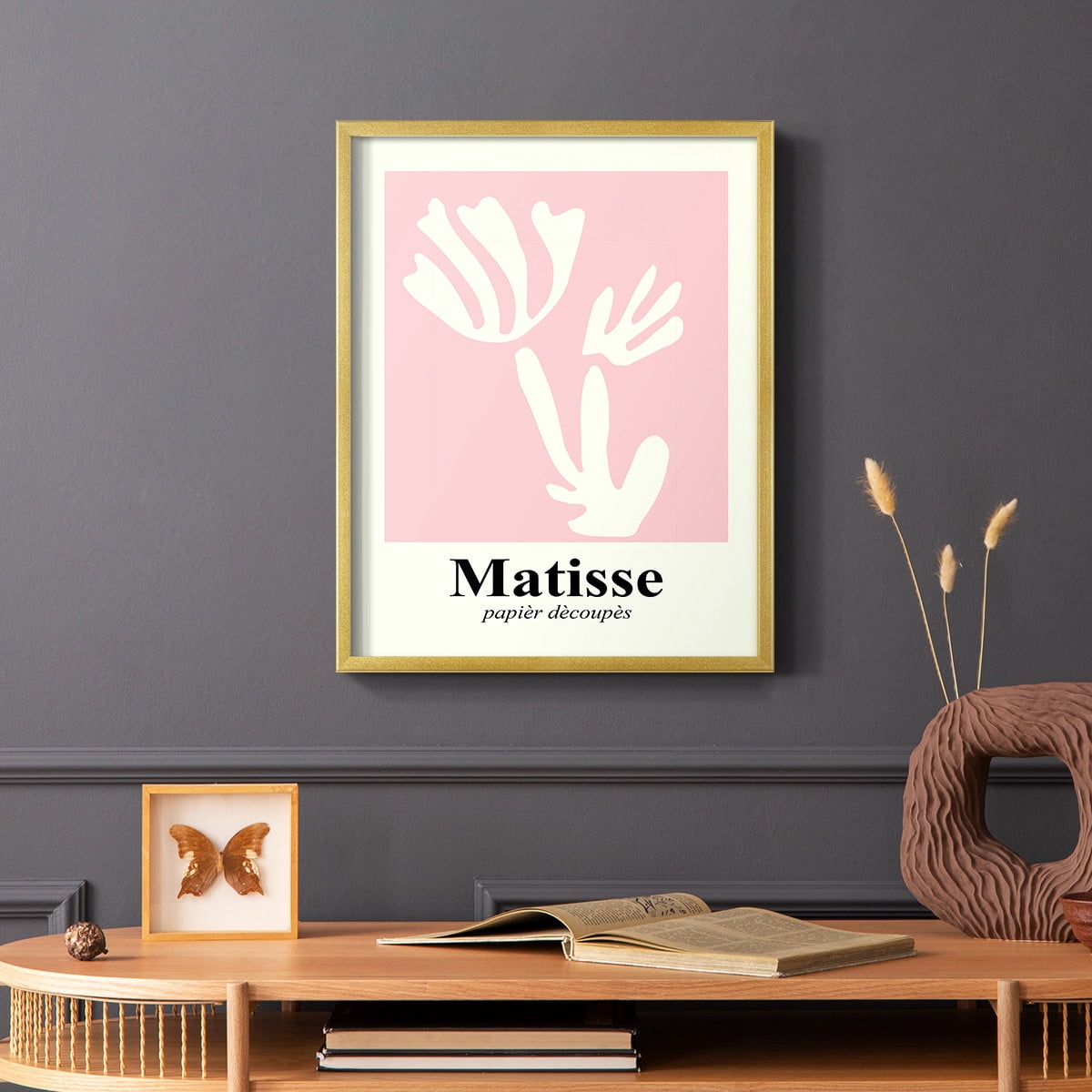 Matisse CCCLIV in Gold Solid Wood 8 x 10 Framed Print