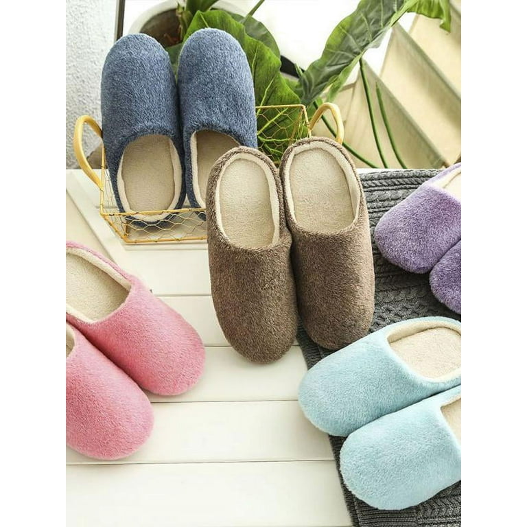 Platform faux-shearling-effect slippers