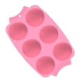 thumbnail image 3 of Yuarrent Molde de silicona para rosquillas de 6 rejillas para hornear, molde antiadherente para hacer rosquillas, molde de decoración de cocina hecho a Herramientas y accesorios para hornear Rosado Yuarrent HA004909-02, 3 of 6