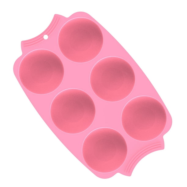 Billuyoard Molde de silicona para rosquillas de 6 rejillas para hornear, molde antiadherente para hacer rosquillas, molde de decoración de cocina hecho a Herramientas y accesorios para hornear Rosado Billuyoard HA004909-02