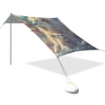 thumbnail image 2 of Wobogo White Maned Lions Beach Tent Camping Sun Shelter 110 x 125in UPF50+ Outdoor Shade for Trips Fishing Picnics, 2 of 7