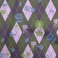 thumbnail image 1 of oneOone Polyester Spandex Dark Olive Green Fabric Check Argyle Floral Sewing Craft Projects Fabric Prints By Yard 56 Inch Wide, 1 of 5