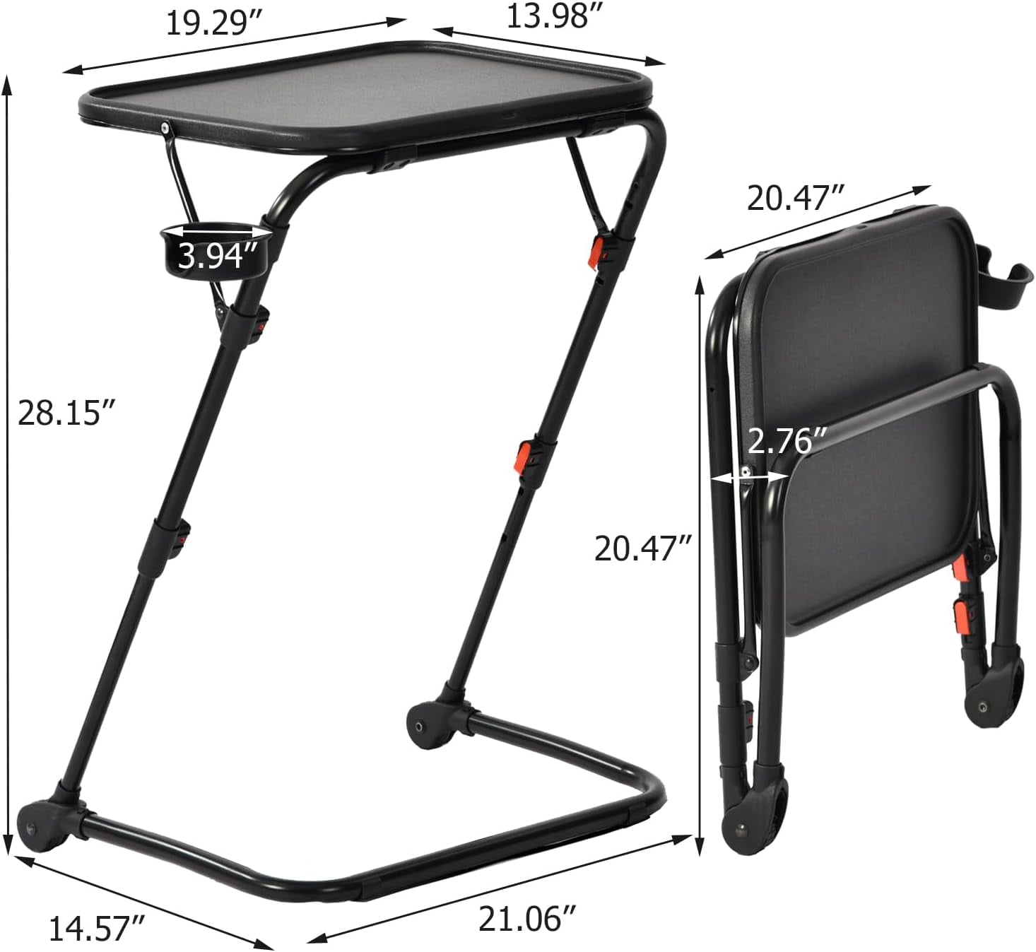 Lit queen-size rembourré Homy Casa avec plateau télé pour chambres élégantes