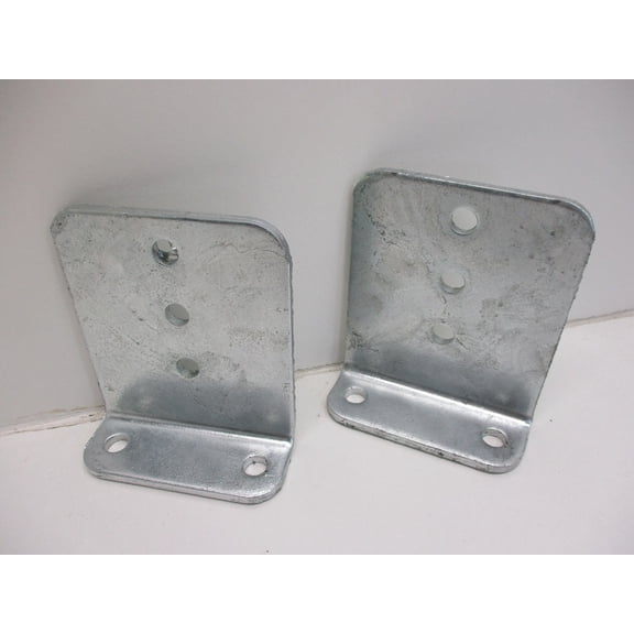 (2) Vertical Pontoon Boat Trailer Bunk Bolster L Brackets  / 5" by 6" Galvanized