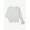 thumbnail image 2 of Free Assembly Girls Bell Sleeve Ribbed Top, Sizes 4-18, 2 of 2