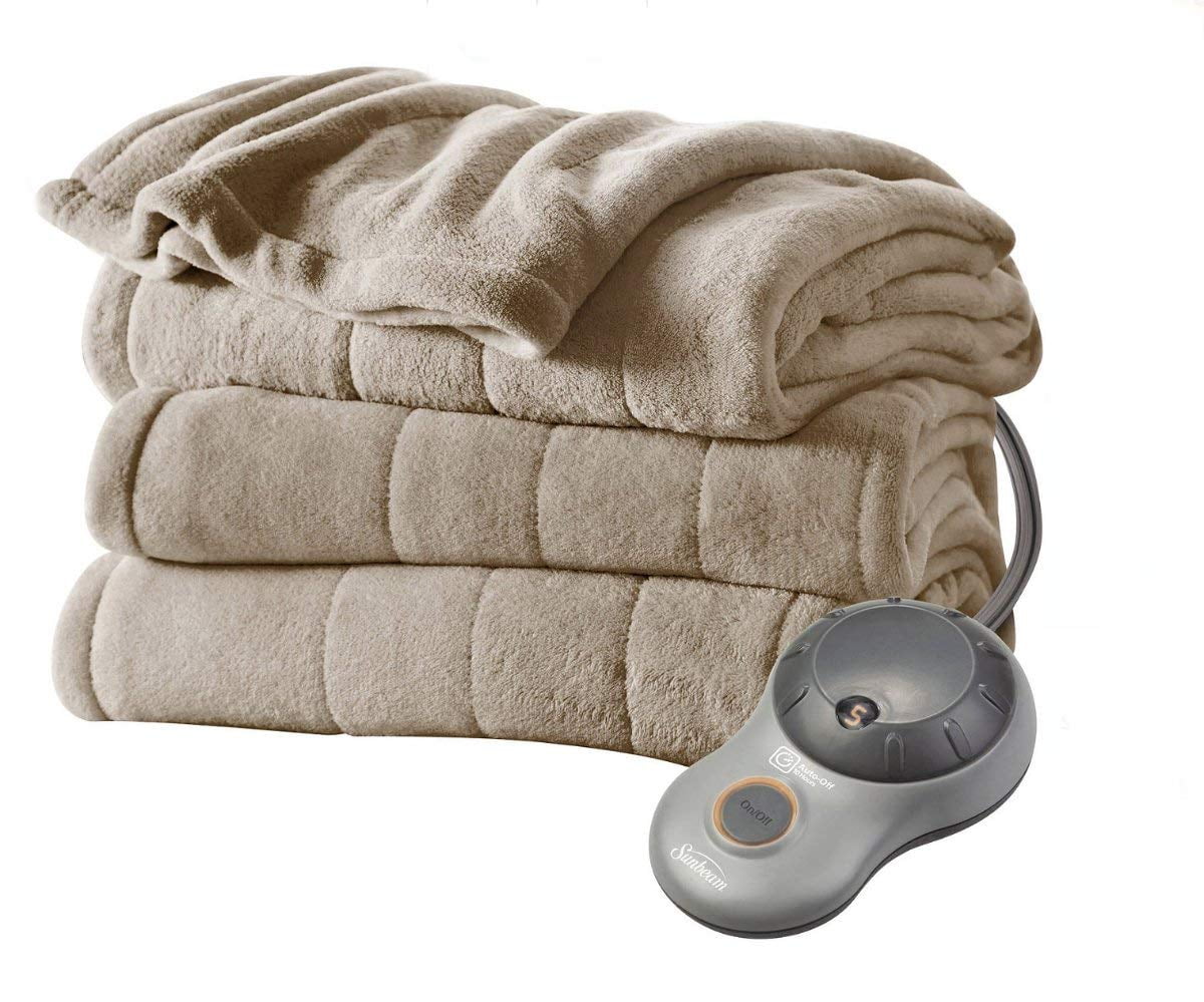 Sunbeam Microplush Electric Heated Channeled Blanket Sunbeam Microplush Electric Heated Channeled Blanket