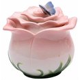 thumbnail image 2 of StealStreet SS-CG-20858, 5.75 Inch Painted Round Pink Rose Flower Box with Butterfly Lid, 2 of 3