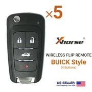 5 Xhorse Universal Wireless Flip Remote Key Buick Style 4 Buttons XNBU01EN