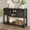 Dark Gray, variant on Demi Bonn 46" Farmhouse Console Table, Sliding Barn Door, Adjustable Shelf, Entryway, Hallway, Rustic Oak