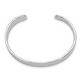 thumbnail image 2 of 925 Sterling Silver Rhod. Plated Polished Cuff Child's Bangle; for Children; for Women and Men, 2 of 3