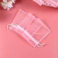 thumbnail image 6 of TAILTOSS 100Pcs Pink Organza Drawstring Bags Reusable Jewelry Storage Pouches for Home Decoration, 6 of 10