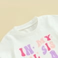 thumbnail image 5 of Bagilaanoe 2pcs Toddler Sister Matching Clothing Baby Girl Shorts Set Short Sleeve Letter Print T Shirt Tops + Shorts 3M 6M 12M 18M 24M 3T 4T Kids Casual Summer Clothes, 5 of 8